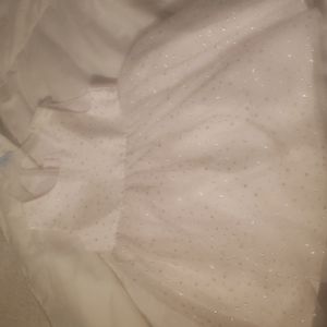 White and silver dress for toddler girl